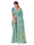 Vasthrlay Kanjivaram Jacquard Sky Blue Saree With Unstitched Blouse Piece