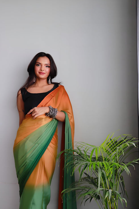 Vasthrlay Orange Saree