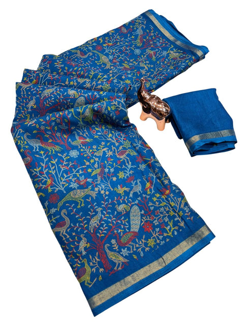Vasthrlay Tussar Print Saree