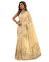 Vasthrlay Chanderi Printed Unstitched Beige Saree