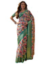 Vasthrlay Printed Jacquard Unstitched Dusty Pink Saree