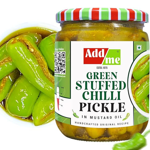 Add me Green Stuffed Chili Pickle in Mustard oil 500gm