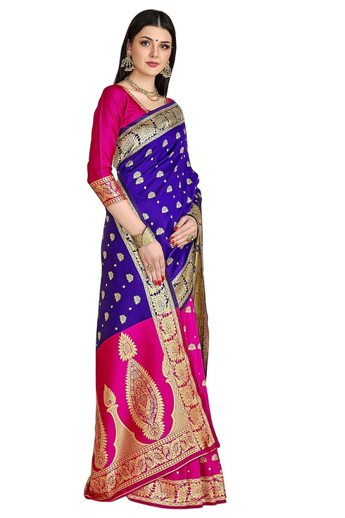 Vasthrlay Banarasi Peach Ethnic Wear