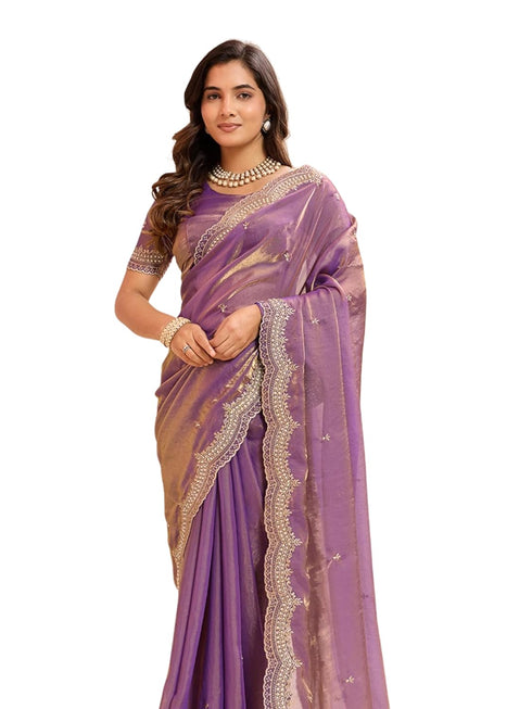 Vasthrlay Embellished Embroidered Lavender