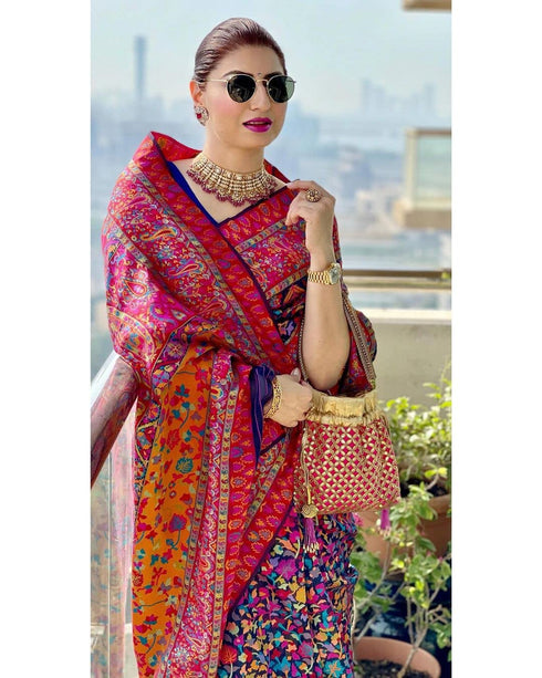 Vasthrlay Kanjivaram Handloom Kashmiri Ethnic Wear