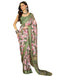 Vasthrlay Womens Printed Unstitched White Saree