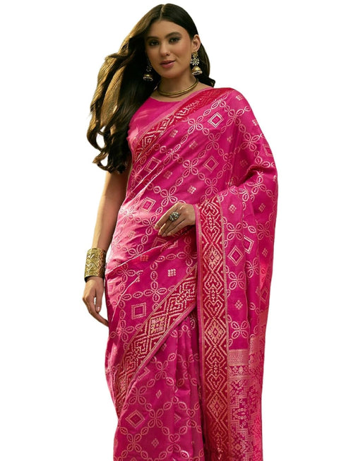Vasthrlay Banarasi Weaving Unstitched Teal Saree