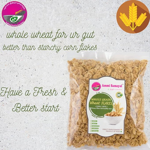 Ammi Samayal Wheat Flakes | Whole Grain Crunchie Corn Flakes 500gm