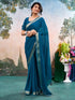 Vasthrlay Chiffon Jacquard Unstitched Black Saree