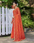Vasthrlay Georgette Bandhani Unstitched Rani Pink Saree