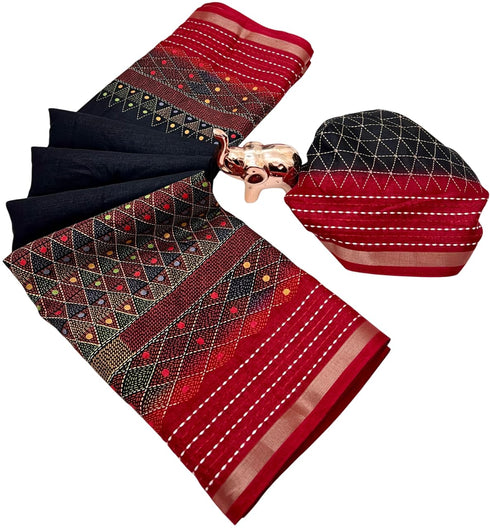 Vasthrlay Gadhwal Weaving Contrast