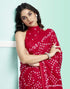 Vasthrlay Womens Printed Unstitched Wine Saree