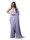 Vasthrlay Chiffon Siroski Unstitch Purple Ethnic Wear