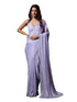 Vasthrlay Chiffon Siroski Unstitch Purple Ethnic Wear