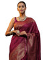 Vasthrlay Banarasi Kanjivaram Unstitched Teal Saree
