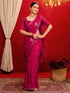 Vasthrlay Shimmer Scalloped Peacock Saree