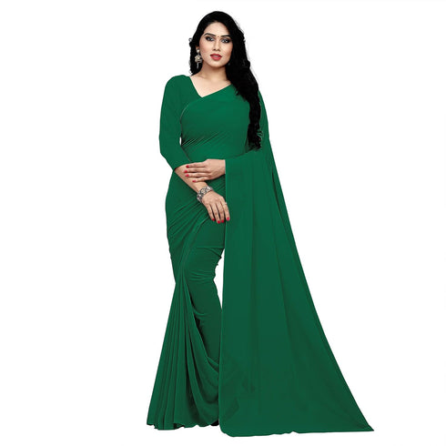 Vasthrlay Textile Georgette Blouse Black Free Ethnic Wear