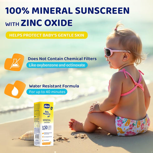 Chicco Baby Moments Mineral Sun Cream SPF 50 for Babies