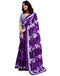 Vasthrlay Womens Printed Purple Saree With Unstitched Blouse Piece