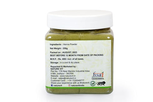 NatureVit Natural Henna Powder for Hair Colour and Growth
