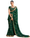 Vasthrlay Georgette Embroidery Unstitched Red Saree