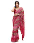 Vasthrlay Georgette Bandhani Unstitched Maroon Saree