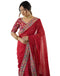 Vasthrlay Georgette Embroidery Unstitched Pink Saree