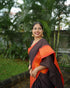 Vasthrlay Orange Kanjivaram Wedding Saree