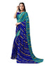 Vasthrlay Georgette Bandhani Unstitched Purple Saree