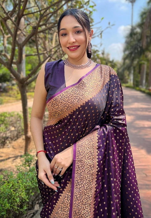 VasthrlayWomen's Banarasi Kanchipuram Saree