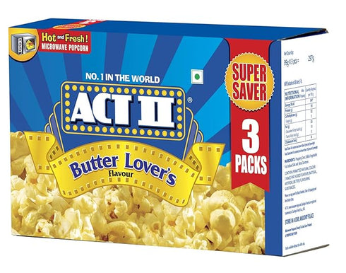Act II Microwave Popcorn Butter Lovers