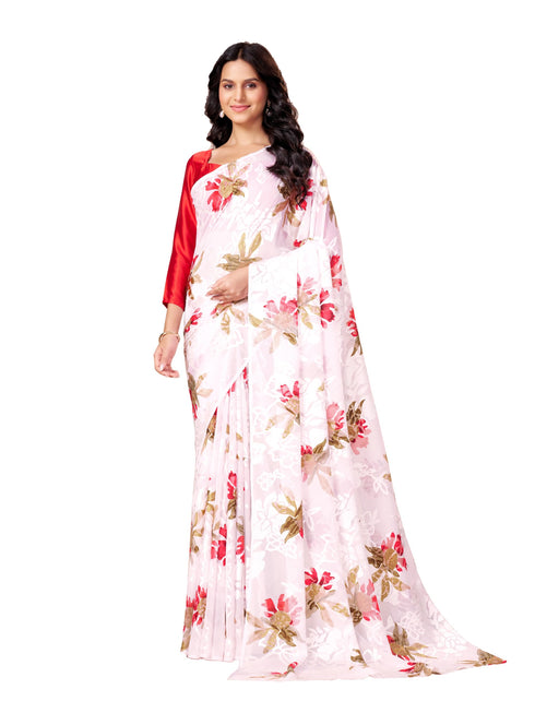Vasthrlay Beige Georgette Saree