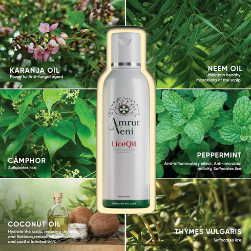 Amrutveni LiceQit Anti-Lice Hair Oil with Lice Comb