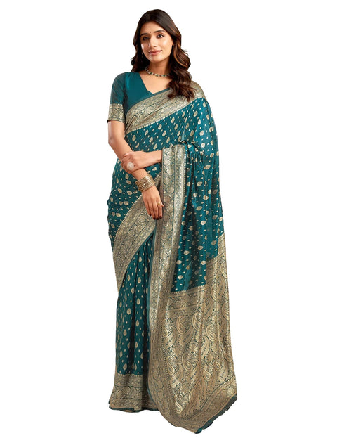 Vasthrlay Banarasi Unstitched Saree