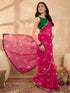 Vasthrlay Georgette Bandhani Embroidered Unstitched Ethnic Wear