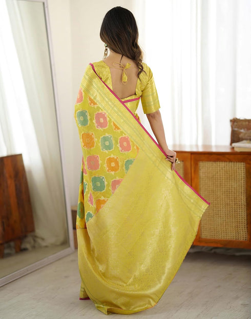 Vasthrlay Banarasi Kanjivaram Unstitched Black Saree