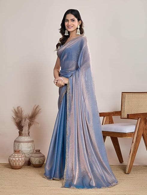 Vasthrlay Boarder Unstitched Chhaava Gajari Free Ethnic Wear