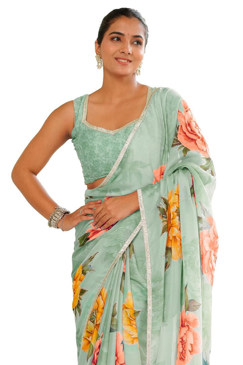Vasthrlay Fashion Chiffon Printed Ethnic Wear