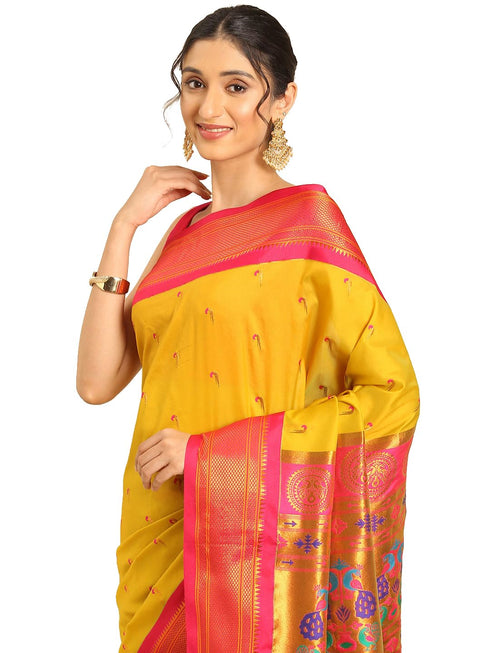 Vasthrlay Paithani Gold Saree