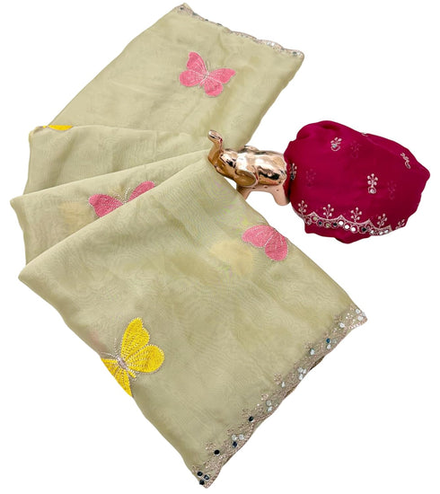 Vasthrlay Georgette Embroidery Unstitch