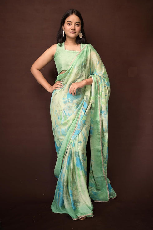 Vasthrlay Fashion Chiffon Printed Ethnic Wear