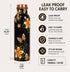 Copper Bottle Black Base Floral 1000 ml
