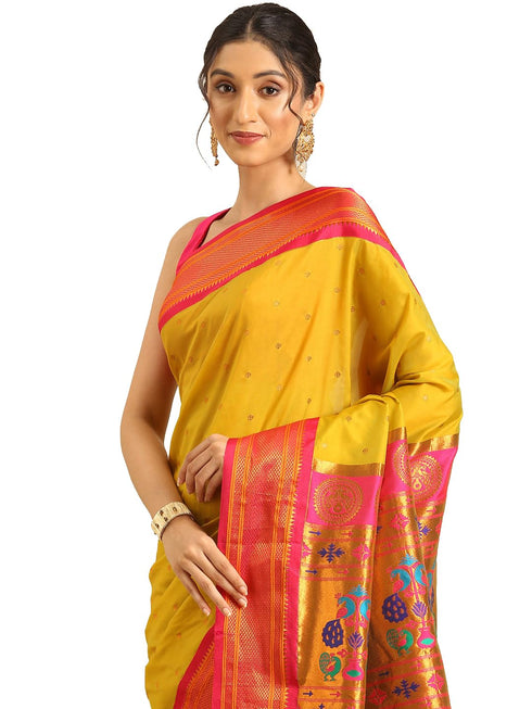 Vasthrlay Maharani Gold Saree