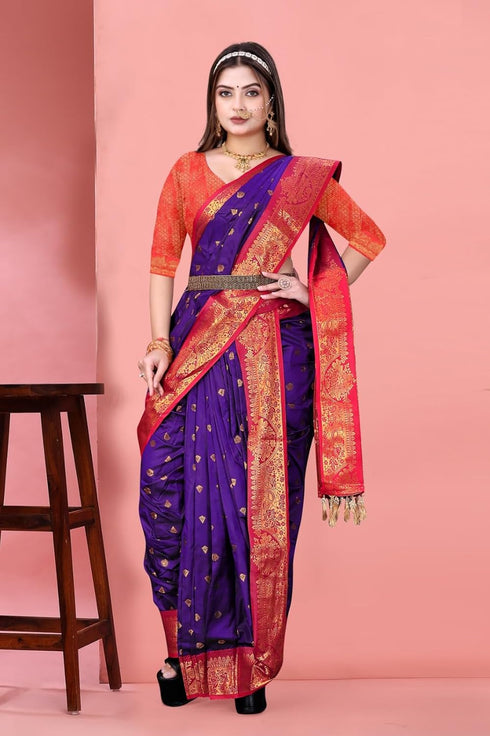Vasthrlay Paishvai Maharashtrian Contrast Traditional