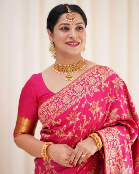 Vasthrlay Banarasi Traditional Unstitched Saree