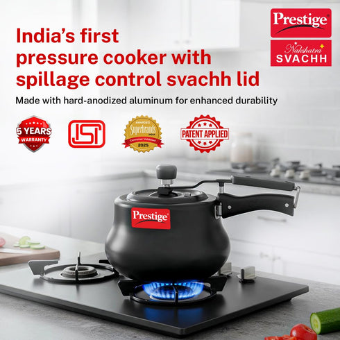 Prestige 3 Litre Hard Anodized Nakshatra Plus Inner Lid Pressure Cooker
