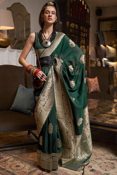 Vasthrlay Banarasi Unstitched Saree