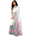 Vasthrlay Chanderi Printed Unstitched Blue Saree