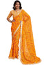 Vasthrlay Georgette Embroidery Unstitched Red Saree