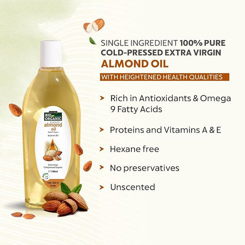 Indus Valley Bio Organic Cold Pressed Sweet Almond Oil